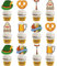 GoldRock 12 Stück Oktoberfest Deko, Oktoberfest Cupcake Topper, Oktoberfest Beer Cookie Cake Toppers Kuchendeko für Bayrisch Oktoberfest Party Deko für Party Geburtstagsfeier Hochzeitsfeier Kuchendeko