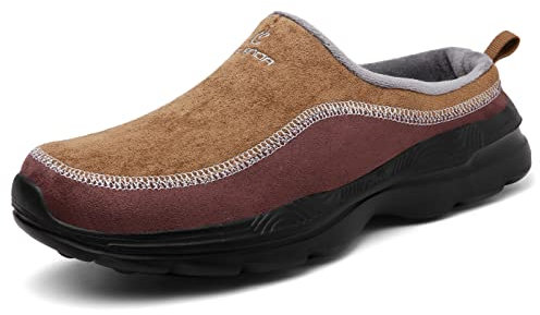 SMajong Zoccoli e Sabot Uomo Donna Comode Traspiranti Pantofole da Casa Leggero Antiscivolo Scarpe da Spiaggia Ciabatte all'aperto A Cachi Taglia:41 EU
