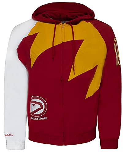 Mitchell & Ness Shark Tooth Hooded Jacket Atlanta Hawks BA57PH AHA Red