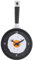 Wall Clock, Kitchen Decorative Frying Pan Wall Mounted Clock, 3D Pan with Fried Egg Shape Pot Wall Clock, Modern Design for Kitchen Decoration, ABS Fried Egg Frying Pan Shape Silent Battery(Black)