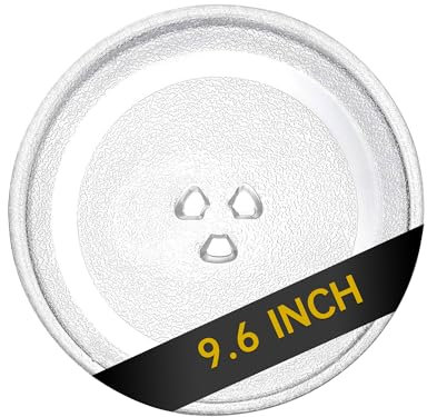 Rotaglass 9.6 Microwave Glass Turntable Plate, 9.6 / 24.5 cm Microwave Tray Replacement Glass Plate, Glass Tray Replacement for LG, GE, Magic Chef, Hotpoint, Panasonic, Kenmore, etc