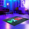 CARPETIA Gamingteppich farbecht leicht zu pflegen antirutsch langlebig leuchtende Neonfarbene Symbole in bunt, 80 x 150 cm