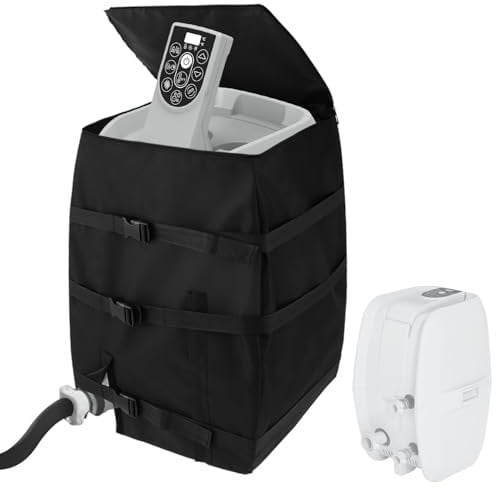 Hot Tub Spa Heater Pump Cover,16.9x14.96 x 21.2in Heavy Duty Inflatable Hot Tub Pump Cover with Zipper, Reusable Waterproof Dustproof Hot Tub Insulated Pump Cover for Square Hot Tub Spa Heater Pump
