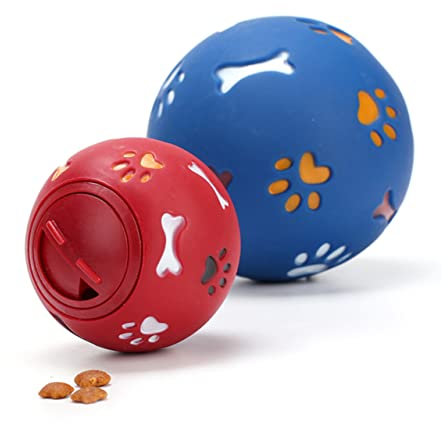 Milisten Dog Leaking Food Toy Ball Large Blue Chew Training Supply Milk Flavor for Pets