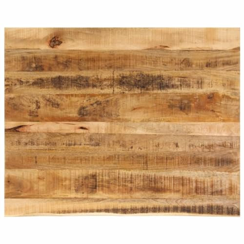 vidaXL Tischplatte, Holzplatte für Tisch Esstisch Couchtisch, Massivholzplatte Baumkante, Ersatztischplatte, 110x80x3,8cm Massivholz Raues Mangoholz