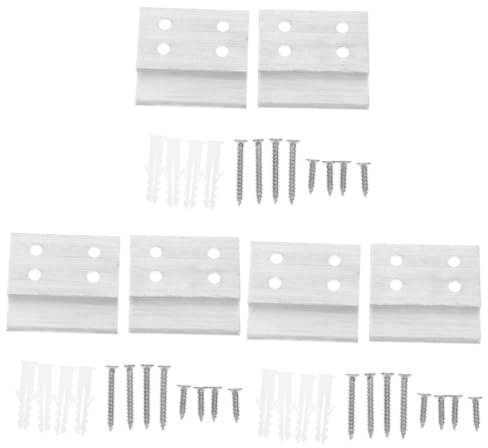 PartyKindom 6stücke Teiliges Förmiges Aluminiumlegierung-bilderaufhängesystem Für Robuste Wandmontage Für Spiegel Kunstwerke Fotowände Und Mehr