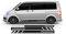 BellaFolia Seitenstreifen Aufkleber Transporter passend für VW T4, T5, T6 und T6.1 Farbe wählbar, Multivan, Bulli - Seitenaufkleber 10003.10