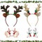 Zkaoai Rentier Haarreifen, Rentier Haarspangen, Reh Haarreif mit Ohren & Geweih, Haarspangen Haarschmuck Weihnachten, Geweih Weihnachten Stirnband, Weihnachten Haarschmuck für Frauen und Mädchen