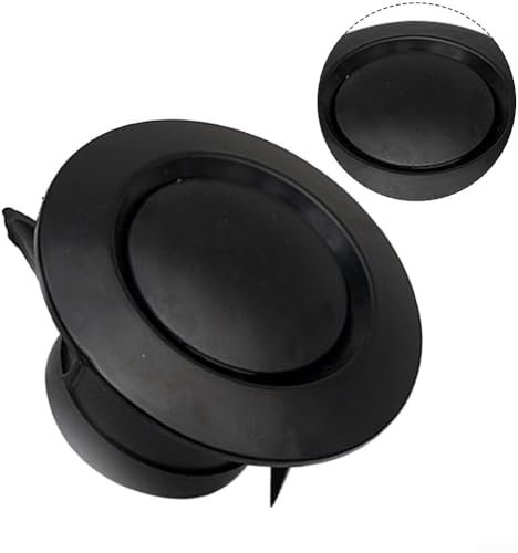 Couvercle d'aération réglable, conduit rond, matériau ABS, couleur noire (75 mm)