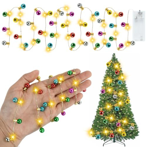 Mstnoixgc Wichtel Lichterkette Miniatur, 2M Lichterkette Wichtel, Lampen für Weihnachtsdeko Puppenhaus, Wichtel Zubehör Weihnachten, Miniatur Wichtel Zubehör, für Puppenhaus Weihnachtsdeko (Mehrc)