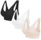 Blu Apparel Multipack Seamless Comfort Bras Sleep Bras Sizes 8-24 Not Padded Wireless (UK, Alpha, 6XL, Regular, Regular, Black/White/Nude 3 Pack)