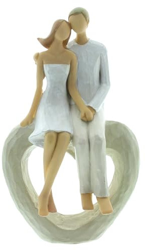 FRANK FLECHTWAREN Herz Liebespaar, Polyresin Maße: Höhe 22 cm