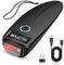KUIIYER Mini scanner di codici a barre Bluetooth 2D QR 1D wireless con display digitale OLED e voce AI, piccolo lettore di codici a barre portatile per iPhone, Android, iPad, PC computer e POS