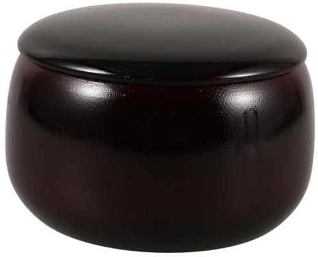 BESTonZON Pieces Go Jar Go Can Storage Case Seasoning Container Chess Organizer Weiqi Chess Bowl Chess Storage Bowls Go Game Stones Bowl Board Game Storage Bowls Round Board Game Case Bamboo
