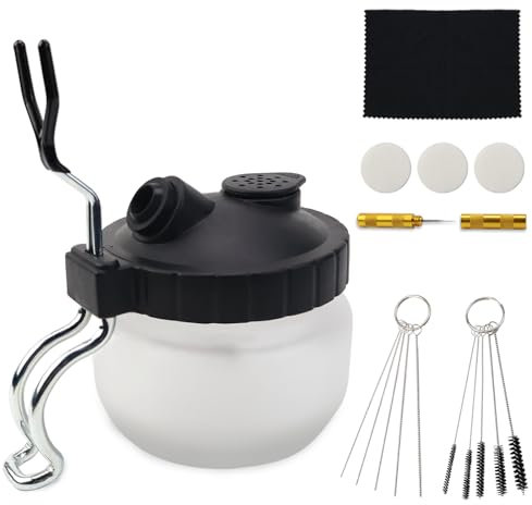 FSWWSF Airbrush Cleaner Airbrush Reiniger mit Halter und Reinigungszubehör Airbrush Reinigungsset für jeden Airbrush Anfänger oder Profi