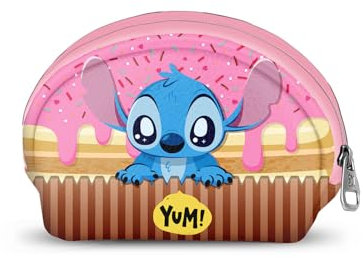 Disney Lilo et Stitch Muffin-Porte-Monnaie Ovale Casual, Rose, 12 x 9 cm