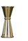 CHFYIJYHM Jigger de Cocktail de Barre d'acier Inoxydable, Jigger de Boisson de Cocktail de mesures de Barre, for la mixologie de Barre à la Maison(Gold Plated 30 45ml)