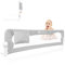lionelo Eva-Bettgitterschutz, 150 x 42 cm, faltbar, 180° mit Neigungsverstellung, Netzgewebe, Sicherheitsgurte, Sicherheitsbarriere für Kleinkinderbett mit Sicherheitsschloss, Aufbewahrungstasche,