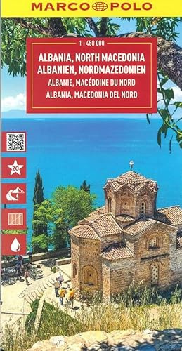 Albania e Macedonia del nord 1:450.000. Ediz. multilingue (Carte stradali Marco Polo)
