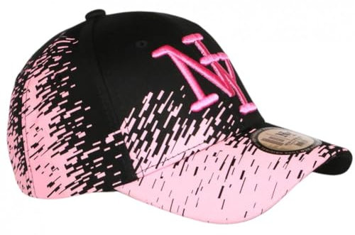 Hip Hop Honour Casquette NY Rose et Noire Tags City Sportswear Baseball Noryk - Taille Unique - Rose