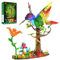 JMBricklayer Kolibri Bauspielzeug für Erwachsene mit LED-Licht, 70011 Kreative Klemmbausteine Set Vogel-Modell fürs Wohnzimmer oder Büro Deko, Geschenk für Mädchen und Jungen Vogelliebhaber ab 14+