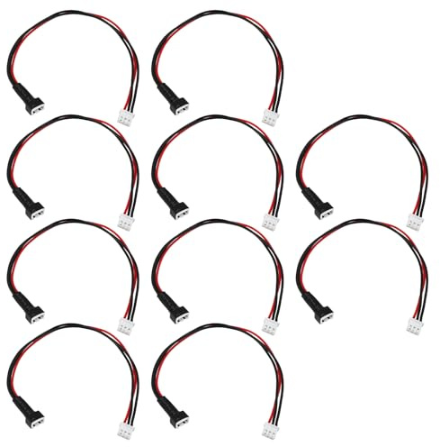ECSiNG 10pcs JST-XH 2S Battery Balance Extension Cable 22AWG for RC Battery Charger RC Cars Boats Airplanes, Cable Length 20cm