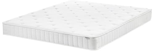 Beliani Bequeme Matratze Taschenfedern Polyester 160 x 200 cm medium/fest weiß Duo