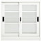 SXJEQOC Aufbewahrungsschrank Mehrzweckschrank Schließfachschrank Vitrine - Schrank mit Schiebetür Weiß 90x40x90 cm Stahl für Keller Vorzimmer Garage Garten