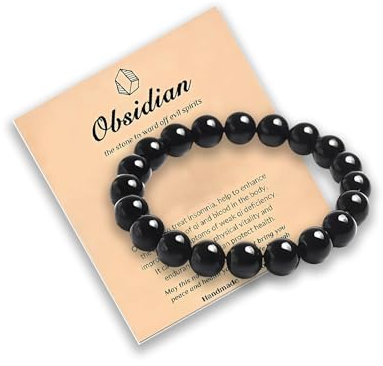 DmDoyy Schwarzer Turmalin Edelstein Armband, Energiearmbänder Für Damen Und Herren, Heilstein Schutzstein Talisman Glücksbringer Geschenk