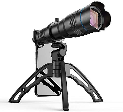 ETZRYSYB Teleskop 36x Tele-Zoomobjektiv Monokular + Selfie-Stativ für Smartphones Reisen Jagd Wandern Sport (B)