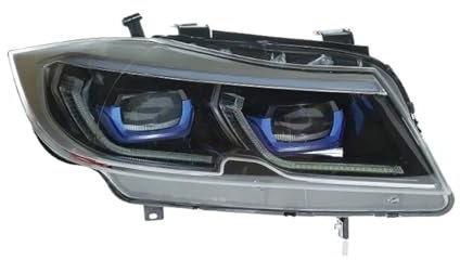2 STÜCKE Scheinwerfer Kompatibel Für BMW E90 Scheinwerfer 2005-2012 320i 318i 323i 3er-Serie Auto-Styling Scheinwerfer DRL Bi Xenon Zubehör(Halogen)
