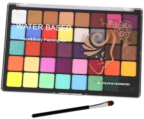 HEALEEP Kit De Maquillaje Facial Pintura Corporal y Facial De Pintura Activada Agua