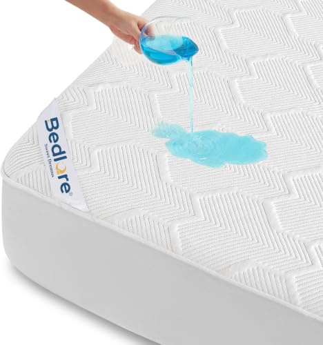 BEDLORE Matratzenschoner 180x200cm 100% Wasserdicht & Atmungsaktiv, Weiß | Premium-TPU-Membran, 3D-Luft-Bambusgewebe, 40cm Tiefe Taschen, Maschinenwaschbar bei 40°C–60°C, OEKO-TEX Zertifiziert