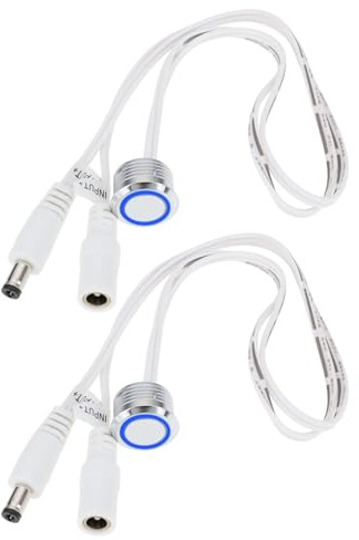 eMagTech 2 x Touch-Dimmschalter mit Stecker und Buchse, 24 V/12 V, 17,5 mm, geeignet für LED-Streifen