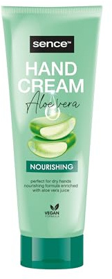 Sence Aloe Vera Handcreme, Tagespflege für die Hände mit Vitamin A und Vitamin C, Vegan Skincare Hand Cream, Feuchtigkeitscreme Entzündungshemmend, Aloe Vera Creme (1 x 75ml)