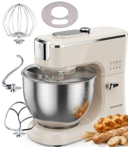 stand mixer,Timer 2000W,8L Large Capacity, 11-Speed Smart Control, Digital Top Display, Constant Temp Fermentation, 5 Preset Functions, 6-Point Suction Cups, 6 Attachments, One-Click Start
