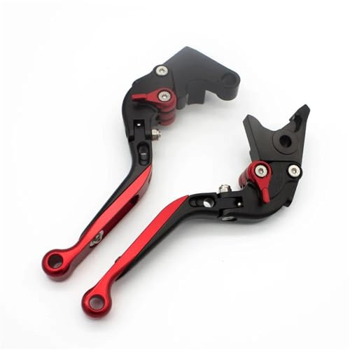 Motorrad Bremshebel Lenker Für Aprilia SX125 RX125 SX RX 125 2021-2025 Aluminium Einstellbare Motorrad Klapp Ausziehbare Bremse Kupplung Hebel Bremshebel Kupplungshebel(F Red)