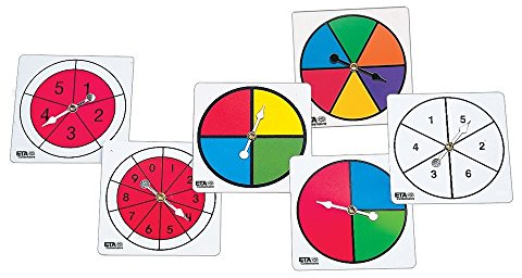 hand2mind - 4589 ETA Color/Number Spinner Collection, Set of 6