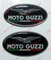 Wappen Logo Decal Moto Guzzi, mit Flagge italien, Paar Aufkleber harzbeschichtet, Effekt 3d. Für Benzintank oder Helm
