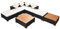 vidaXL Gartensofa 7-TLG. Poly Rattan Schwarz Sitzgruppe Lounge Gartenmöbel