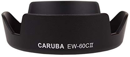 Caruba EW-60CII Objektivdeckel (Petal, Canon EF-S 18-55mm f/3.5-5.6 is II, Schwarz)