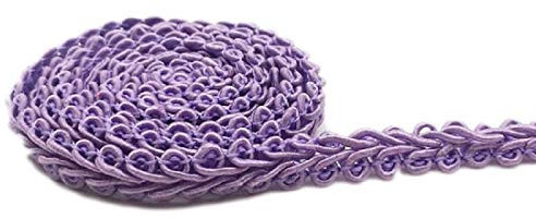 Yalulu 50 Meter Geflochten Drehkordel Borte aus Dekoband Zierband Geschenkband Spitzenborte Schnur Kordelband für Nähen Handwerk Hochzeit Kleidung Deko (Lila)