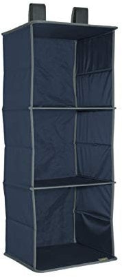 Hängeorganizer S für 3 Faltboxen Small Marine Blue 34x32x83cm Schlaufen Kleiderstange Ordnung Schrank