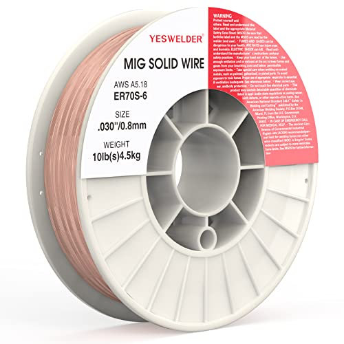 YESWELDER ER70S-6 0,030 Zoll auf 4,5 kg Spule Kohlenstoffstahl Mig Solid Schweißdraht