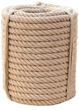 LSYOA Naturale Corda di Iuta, 40mm Spessore Intrecciata Corda di Canapa Multifunzione Solido Spago Iuta, per la casa, Il Giardino, Il Fai-da-Te, l’Artigianato e la Decorazione,35m_40mm