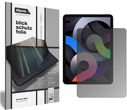 dipos Privacy Screen Protector for Apple iPad Air 10.9 Zoll (2020) | Matte Anti-Spy Filter with 4-Way Protection, Perfect Fit, Anti-Scratch, Bubble-Free, Protection Film, Easy Installation
