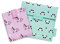 Roll'eat ® - Pack 2 Unidades | Envoltorio Porta Bocadillos + Bolsa Merienda Porta Sandwich, Reutilizables y Ecológicos sin BPA, BOC’n’Roll Animals Unicorn + Snack'n'go Animals Panda