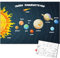 Unser Sonnensystem Poster KInderzimmer Weltall Austronaut Weltraum Lernposter Sonne Rakete Kinderposter Kinderzimmer Deko Print Wandbild Plakat Lernposter Erde Mars Merkur Jungs Mädchen