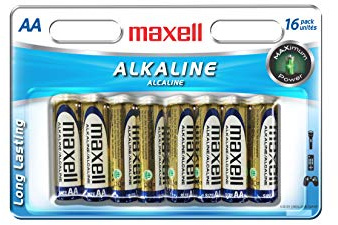 Maxell 723466 Ready-to-go Long Lasting and Reliable Alkaline Battery AA Cell 16-Pack with High Compatibility