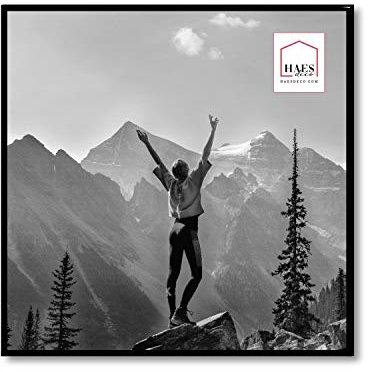 HAES DECO - Fotorahmen/Bilderrahmen aus Kunststoff Easy Frame schwarz 50x50 cm - EF18B